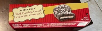 Dark chocolate covered peppermint joe joes