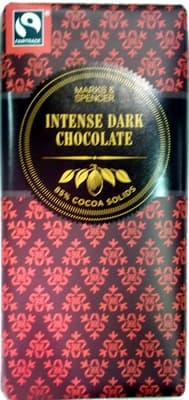 Intense Dark Chocolate 85% Cocoa Solids