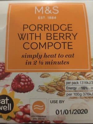 Porridge with Berry compote
