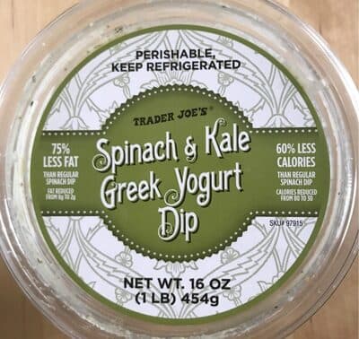 Trader Joe's Greek Yogurt Dip, Spinach & Kale