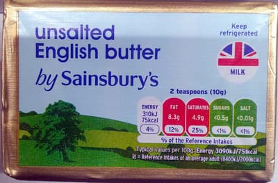 Unsalted English Butter