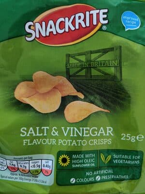 Aldi Snackrite Salt & Vinegar Crisps