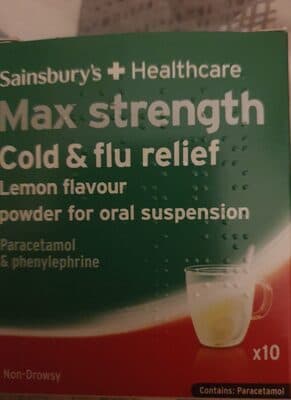 sainsbury's max strength cold and flu relief