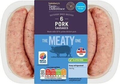 Taste The Difference Outdoor Bred British Pork Sausages