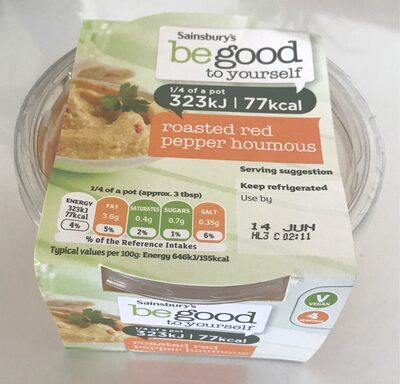 Be Good to Yourself Roasted Red Pepper Houmous