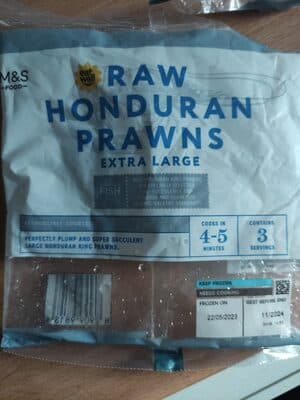 Raw Honduran Prawns