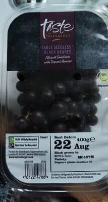 Sable Seedless Black Grapes