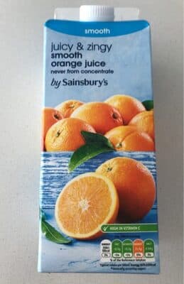 Juicy & zingy 100% orange juice squeezed