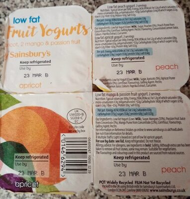 Low Fat Fruit Yogurts
