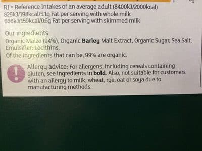 Sainsbury's So Organic Corn Flakes