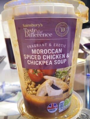 Moroccan spiced chicken & chickpea soup