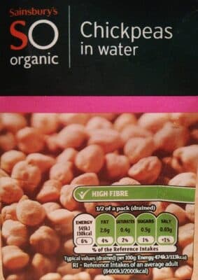 Chickpeas in water
