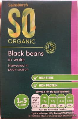 Organic Black Beans in water