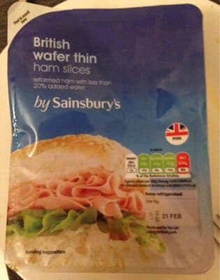 British wafer thin ham slices