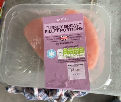 Turkey breast fillet portions