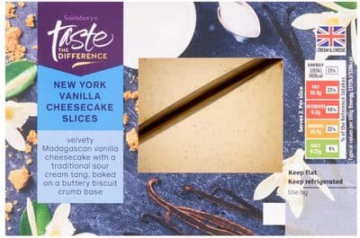 New york vanilla cheesecake slices