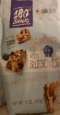 Almond pops with blueberries