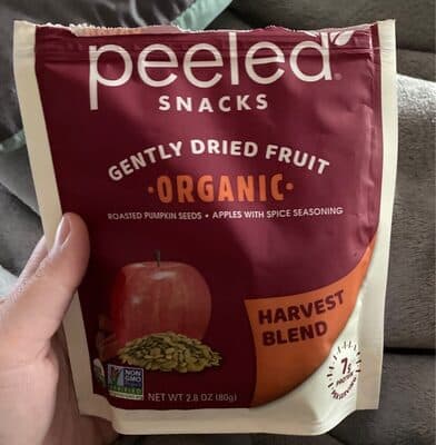 Harvest Blend Organic Roasted Pumpkin Seeds, Apples with Spice Seasoning Gently Dried Fruit