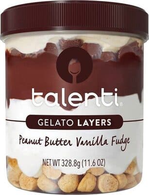 Peanut Butter Vanilla Fudge Gelato Layers