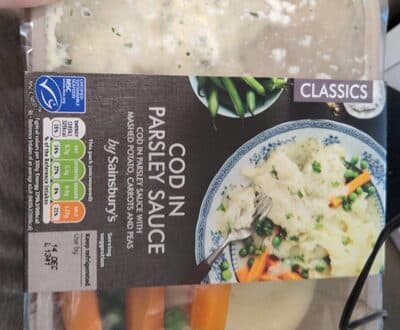 Cod in parsley sauce
