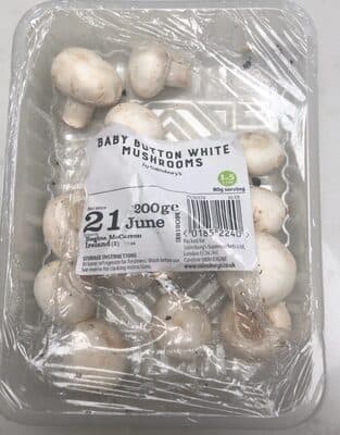 Baby button white mushrooms