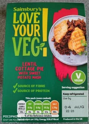 Lentil cottage pie