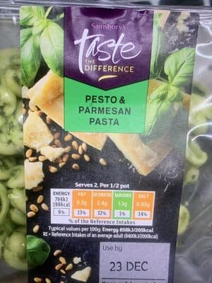 Pesto & Parmesan Pasta
