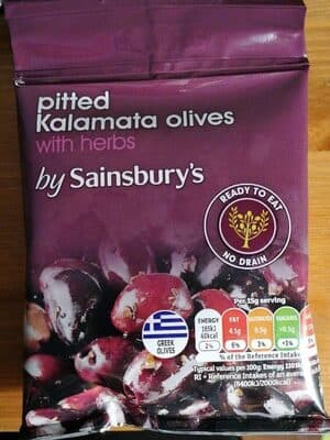 Sainsbury's pitted Kalamata olives with herbs