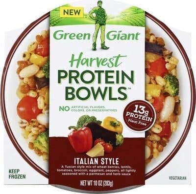 Italian Style A Tuscan Style Mix Of Wheat Berries, Lentils, Tomatoes, Broccoli, Eggplant, Peppers, All Lightly Seasoned With A Parmesan And Herb Sauce Protein Bowls