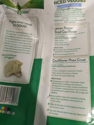 Riced Veggies Cauliflower