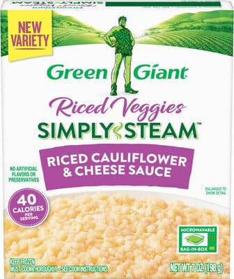 Riced Cauliflower & Cheese Sauce