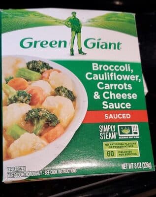 Broccoli cauliflower carrots and cheese