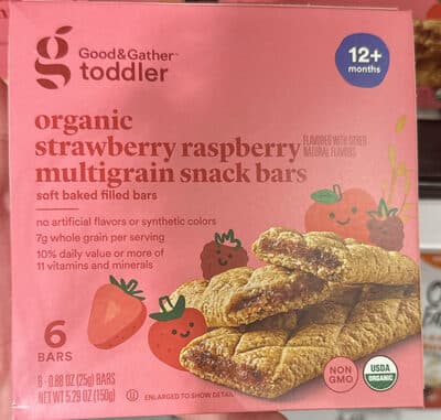 Organic Strawberry Raspberry Multigrain Snack Bars