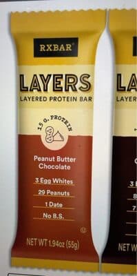 Peanut Butter Chocolate Layered Protein Bar