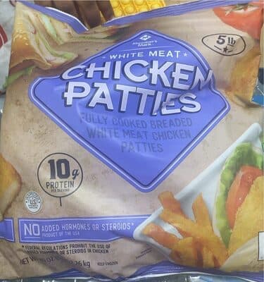 Fully Cooked Breaded White Meat Chicken Patties