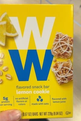 WW lemon cookie bar
