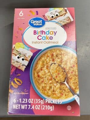 Birthday Cake Instant Oatmeal