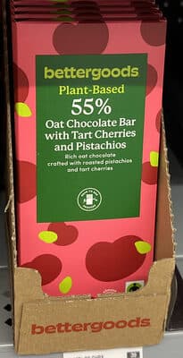 Oat Chocolate Bar with Tart Cherries and Pistachios