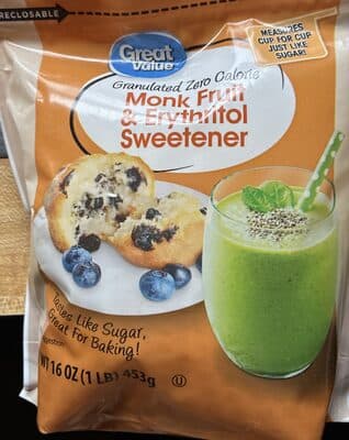 Granulated Zero Calorie Monk Fruit & Erythritol Sweetener