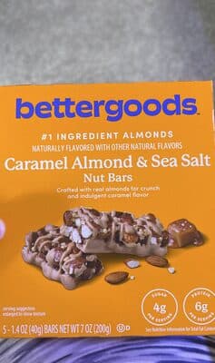 Caramel Almond and Sea Salt Nut Bars