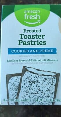 Frosted toaster pastries, cookies and cream