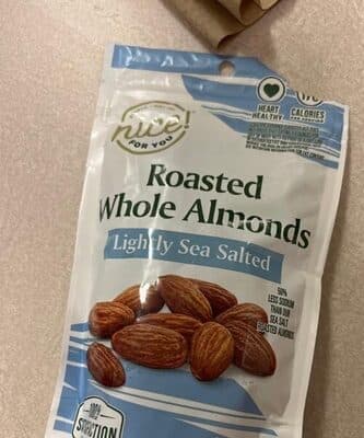 Roasted Whole Almonds Lightly Salted