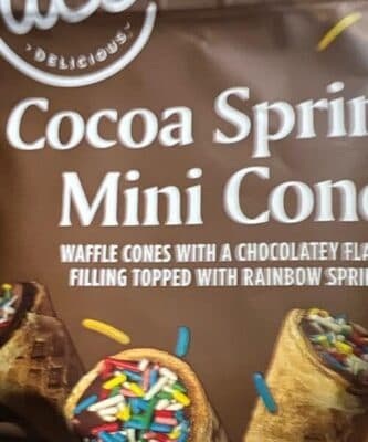 Cocoa Sprinkles Mini Cones