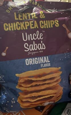 Uncle Sabas Lentil and chickpea chips