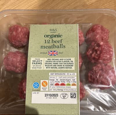 Organic Beef Meatballs