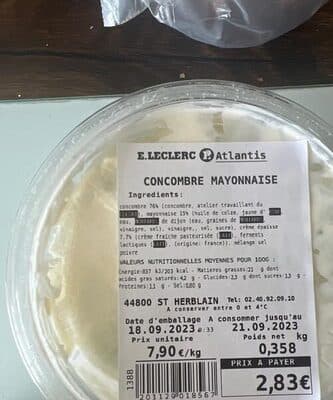 Concombre mayo