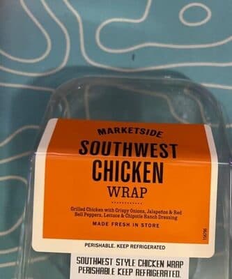 Southwest chicken wrap