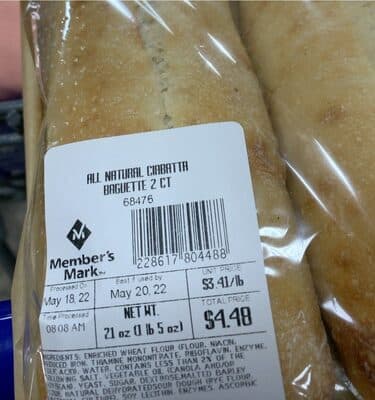 All Natural Ciabatta Baguette