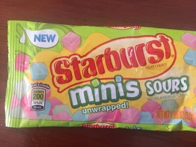 Minis Sours Fruit Chews, Cherry, Blue Raspberry, Watermelon & Strawberry