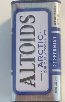 Peppermint Flavored Arctic Sugarfree Curiously Cool Mints